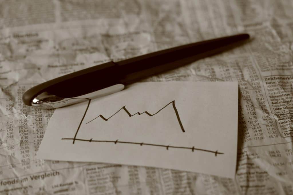 Pen on negative chart